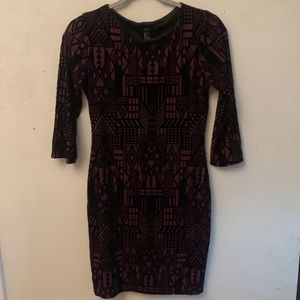 Forever 21 Purple With Black Velvet dress